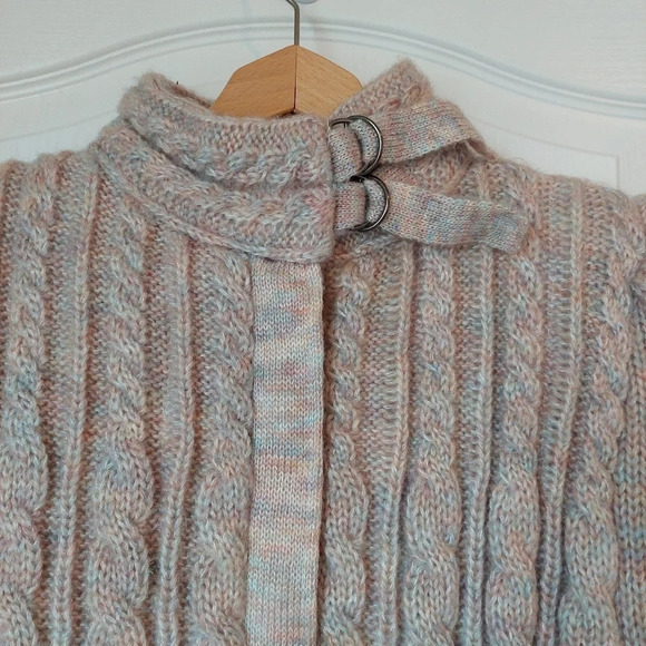 UZZI Cable Knit Heavy Zip Up Jacket Size Large - Picture 3 of 8